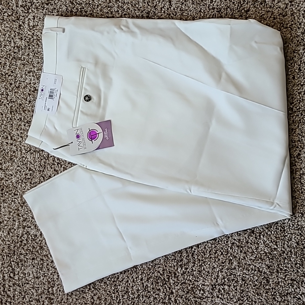Tayion white ivory wool dress slacks